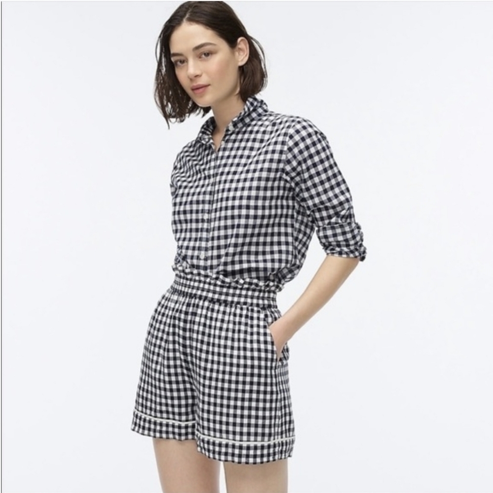 J Crew Pull on Gingham Short